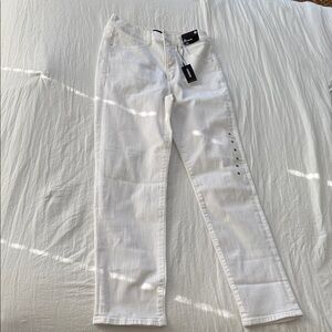 Express Women's Straight Leg White Jeans